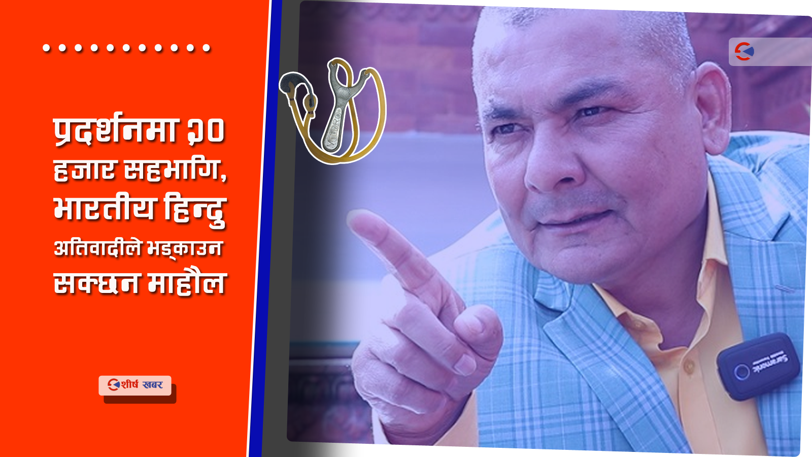 प्रसाईँको प्रदर्शनमा गुलेली बोकेको समुहले बैंकमाथि गर्न सक्छ आक्रमण