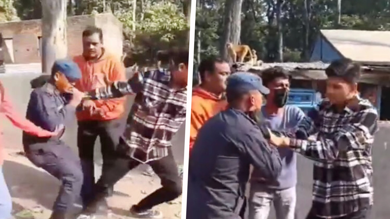 यस्तो छ भारतीय नागरिकले वर्दीमै रहेका नेपाल प्रहरी कुटेको घट्ना