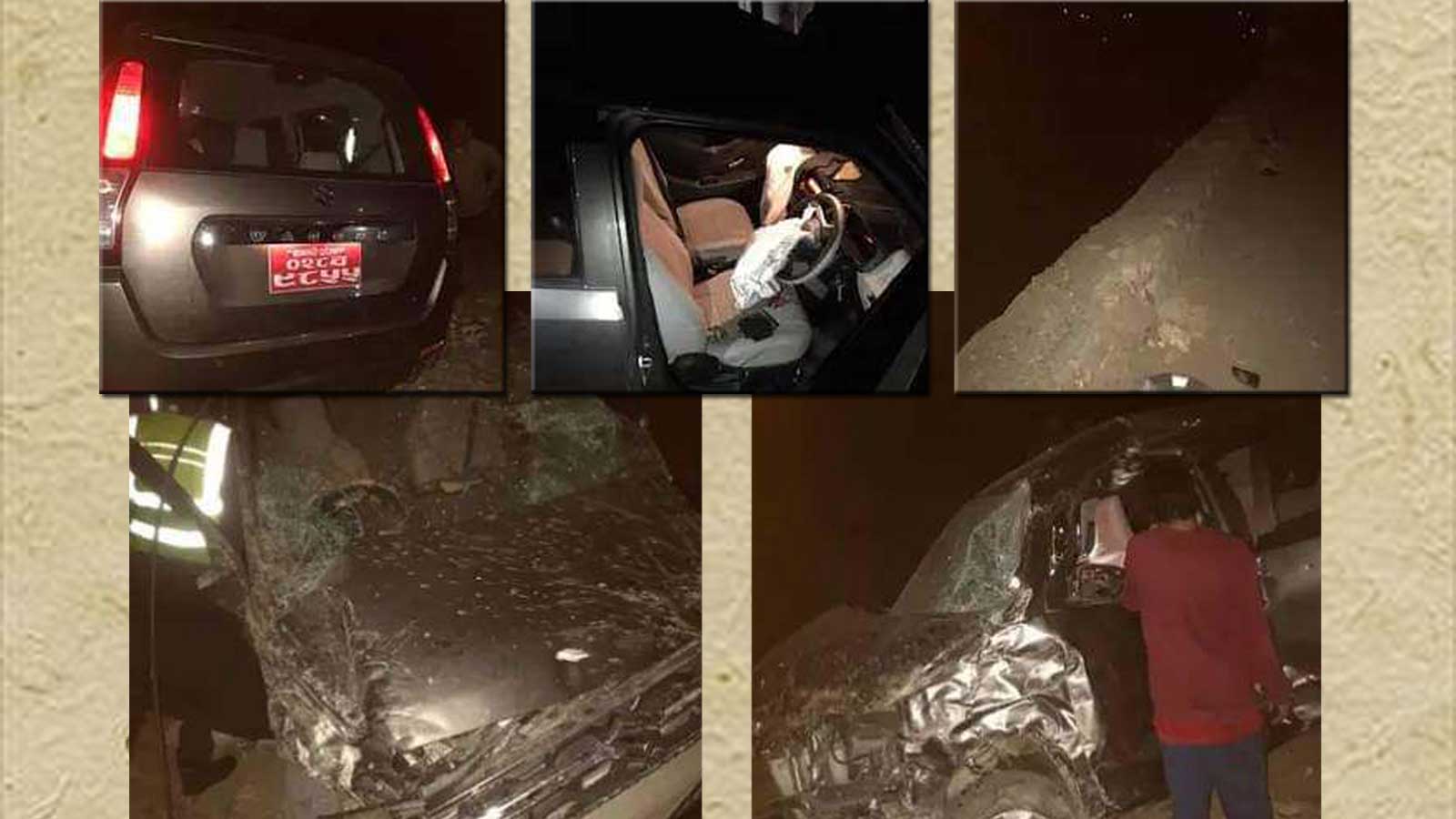 रक्सीले झ्याप भएर ड्राइभिङ गर्दा कारसहित पुलबाट खसे ललितपुरका उज्ज्वल
