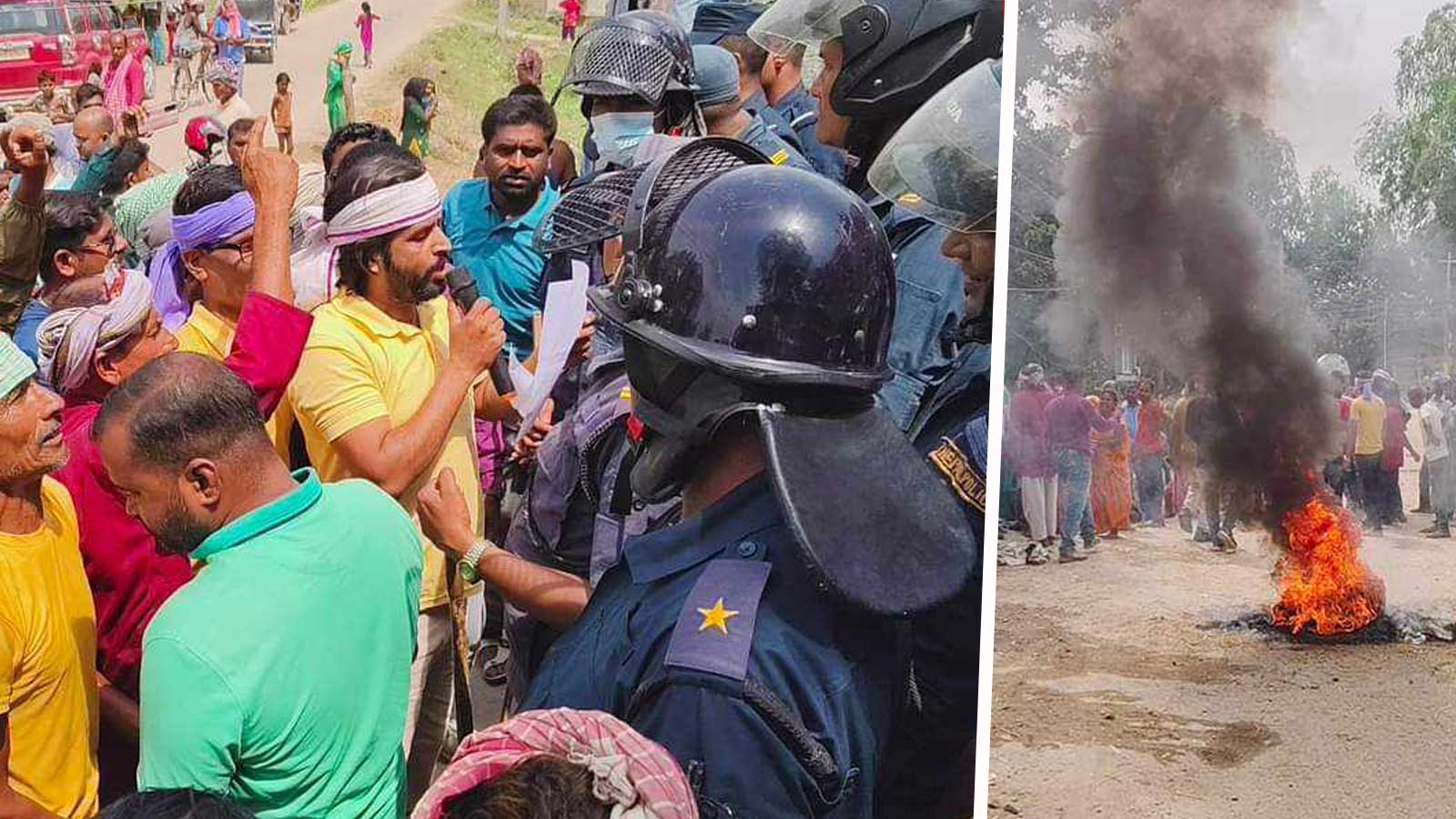 शहिदनगरका मेयरविरुद्ध वडाध्यक्षको आन्दोलनमा झडप, २ प्रहरी घाईते