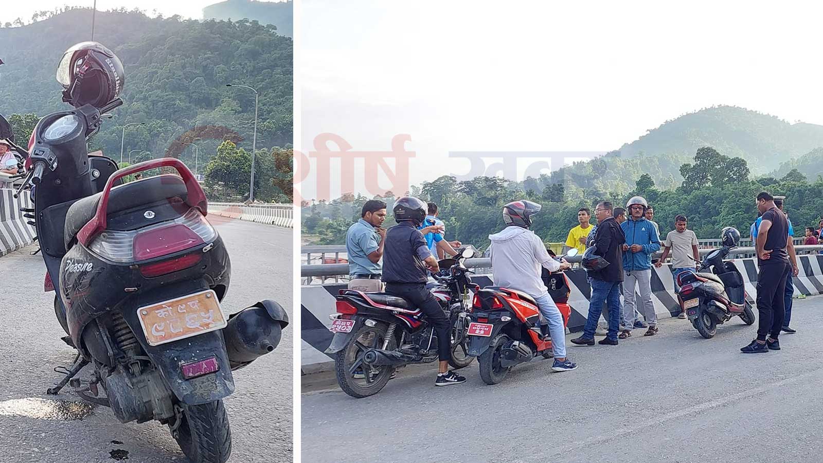 चतरास्थित कोशी पुलबाट हामफालेर एक युवक वेपत्ता, पुलमै भेटियो स्कुटर, घडी र मोवाईल