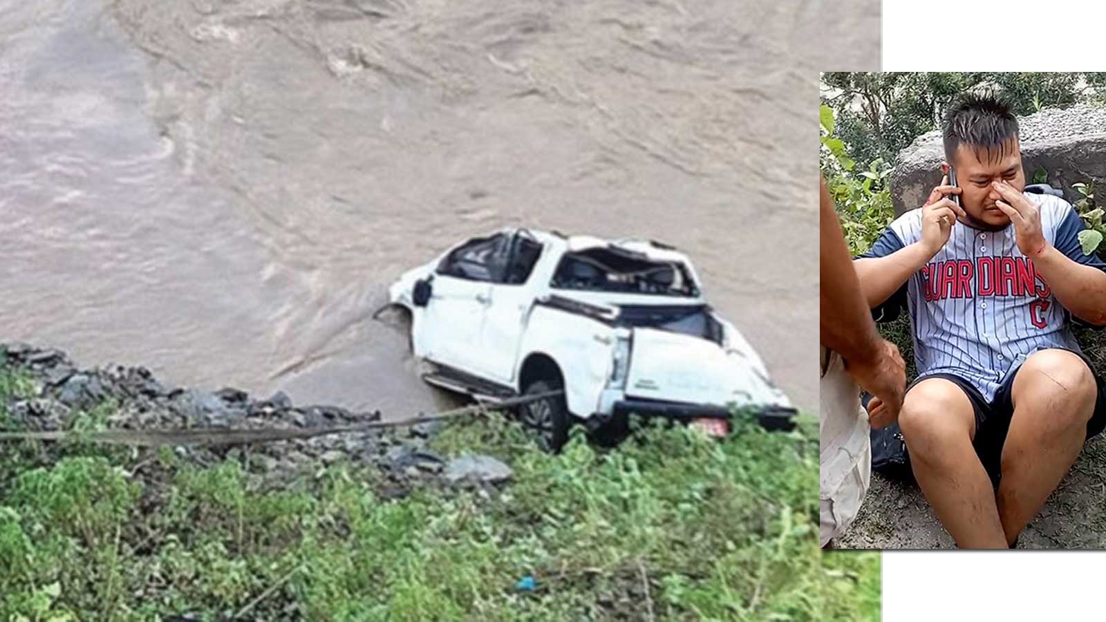 सुनकोशीमा खसेको जीप भेटियो, जीपमा छैनन तीन जना वेपत्ता, खोजी जारी