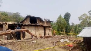 हावाहुरीले लडाएको सल्लाको रुख घरमाथि बजारिँदा वुहारीको मृत्यु सासु घाईते