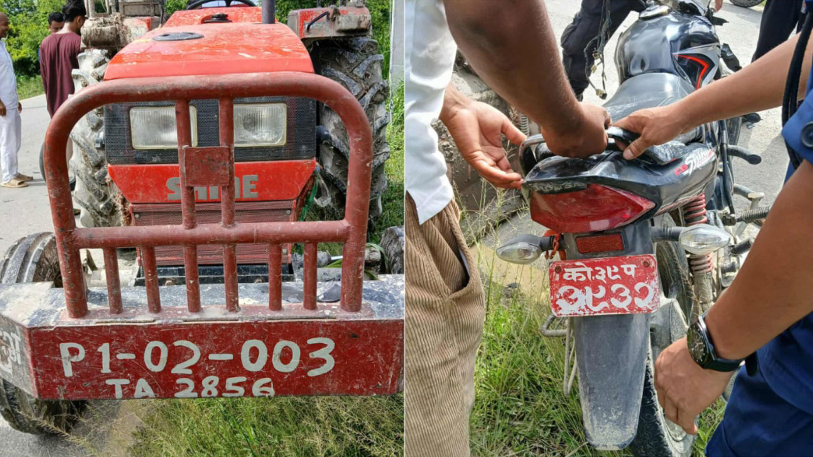 रंगेलीमा ट्याक्टरको ठक्करबाट मोटरसाइकल चालकको मृत्यु