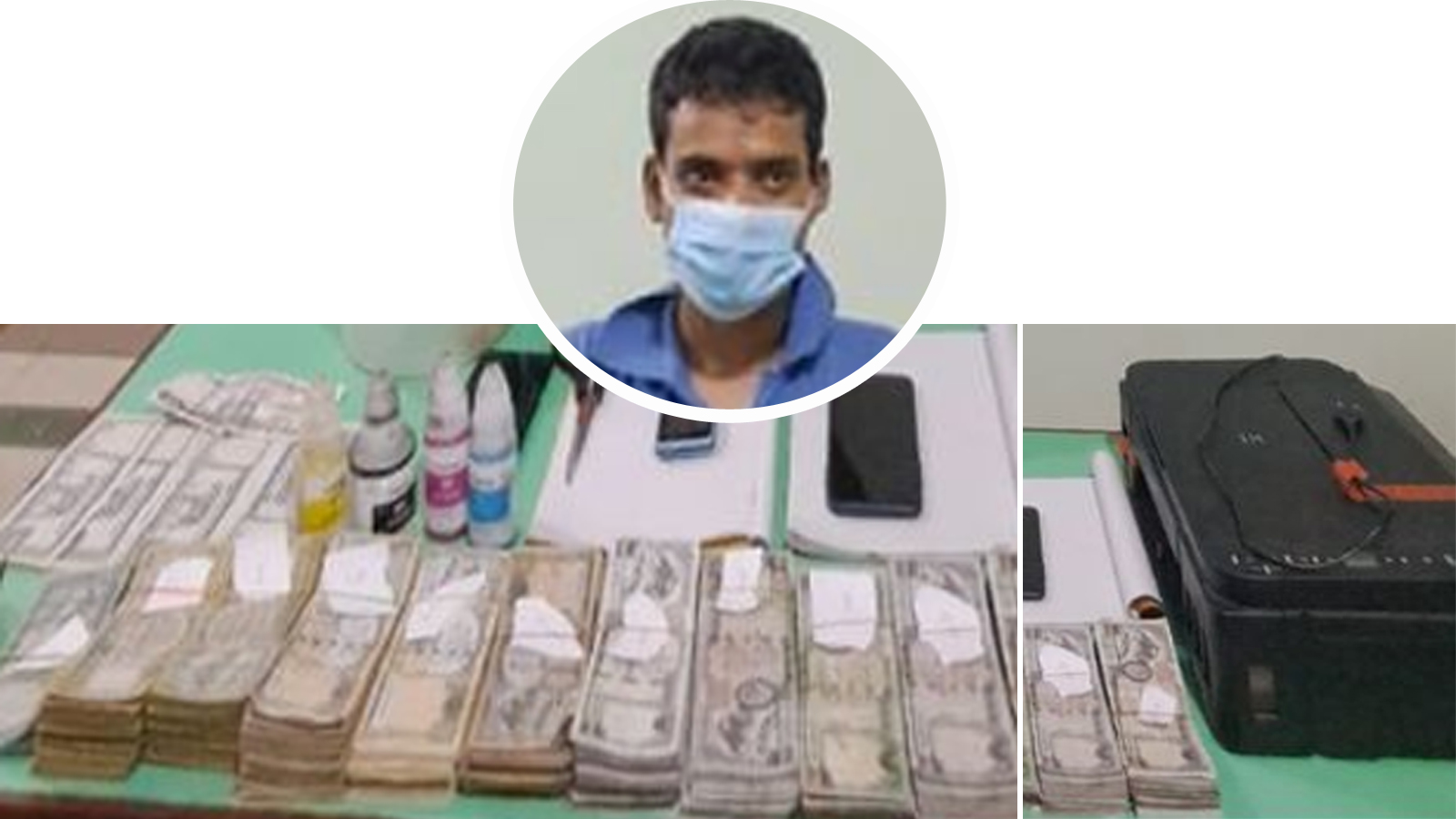 काँकडभिट्टामा नोट छाप्दै गरेका युवक ५ लाखभन्दा बढी नक्कली नोट र मेसिनसहित पक्राउ