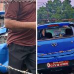 जनकपुरको थापा चोकमा रेलमा कार ठोक्कियो
