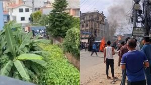 जेन–जी आन्दोलनले राजधानी थिलोथिलोः प्रचण्ड निवासमा ढुंगामुढा, सञ्चारमन्त्रीको निवासमा आगजनी