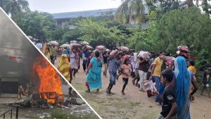 सिरहामा जेन–जीको उग्र प्रदर्शनः अदालत, सरकारी कार्यालय, मन्त्रीको घर र खाद्य गोदाम ध्वस्त