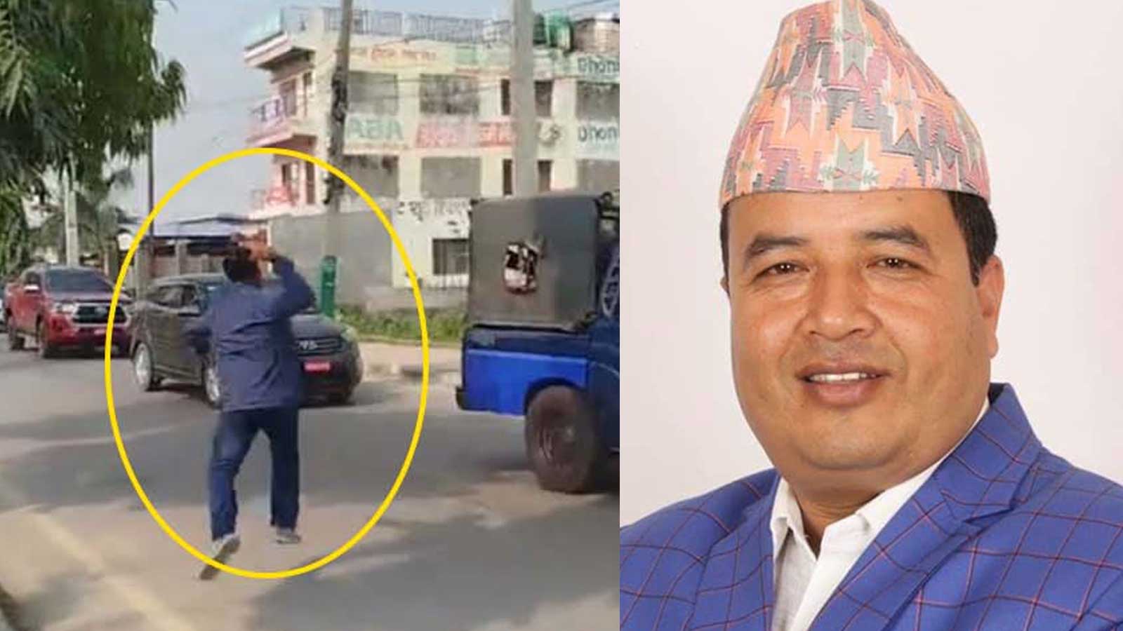 महेश बस्नेतलाई विराटनगरमा जेन–जीको ‘रेड अलर्ट’: एयरपोर्टमै गाडीमा रातो पोतियो