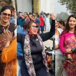 सिंहदरबार आगजनीको छायाँ बालेनको चुनावमाः आगजनीमा देखिएकी युवती पत्नी सविनाको टिमसँगै घरदैलोमा