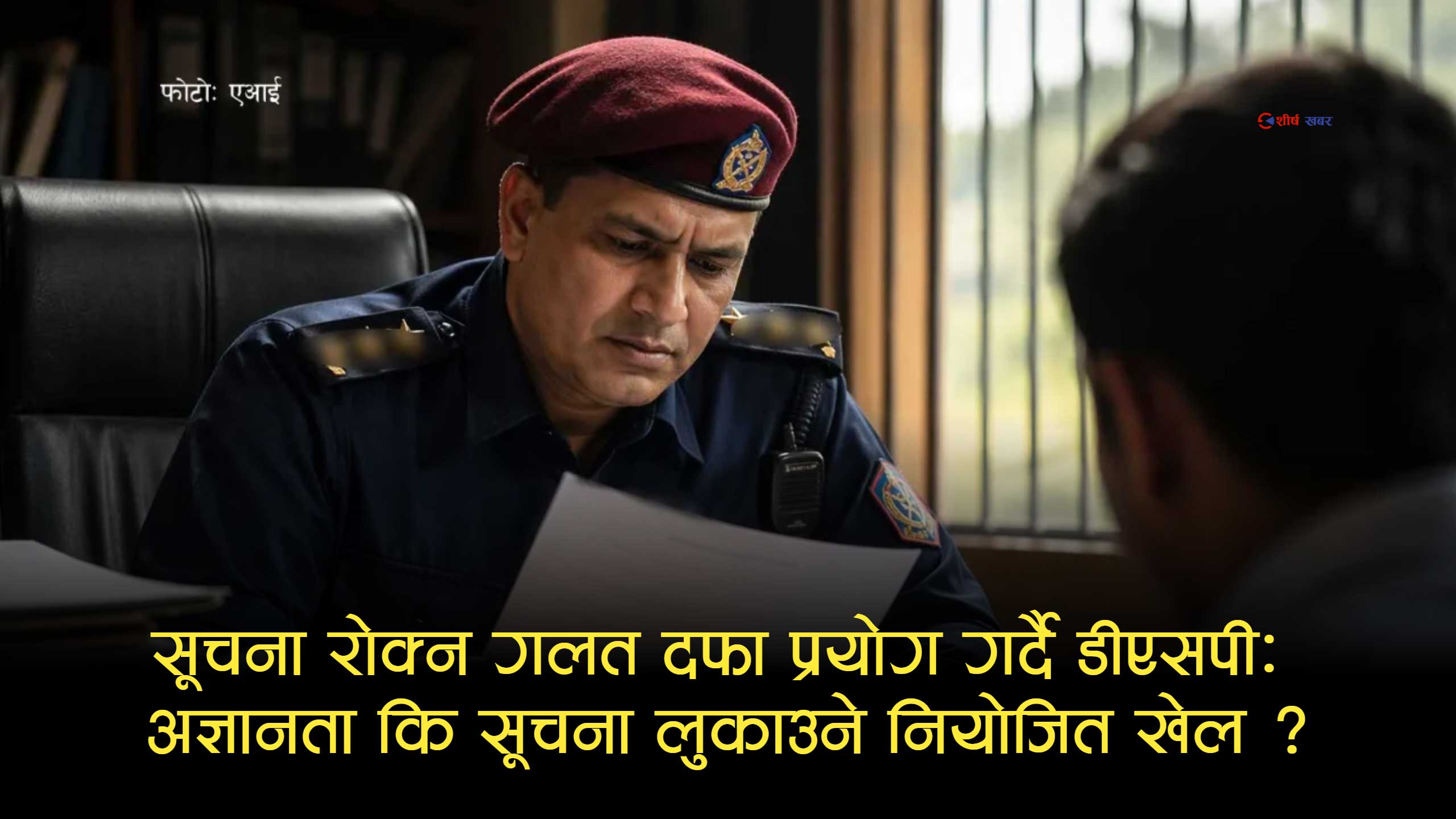 कानून बुझ्दैनन् कि बुझ पचाउँछन् सप्तरीका डिएसपी पुरी ?, ऐनको गलत व्याख्याले उठायो गम्भीर शंका