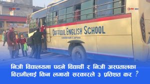 निजी विद्यालय र अस्पतालको सेवामा करको भारीः विद्यार्थी र बिरामीमाथि थपियो ३ प्रतिशत ‘समता शुल्क’