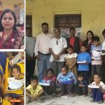 छोरीको जन्मदिनमा पत्रकारले बाँडे बहिरा बालबालिकालाई शैक्षिक सामग्री