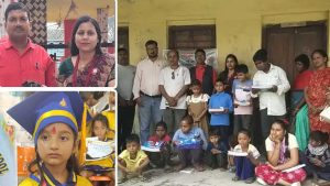 छोरीको जन्मदिनमा पत्रकारले बाँडे बहिरा बालबालिकालाई शैक्षिक सामग्री