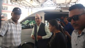 सुर्खेतबाट पक्राउ परेका पाँच पटकका अर्थमन्त्री पौडेललाई प्रहरीले सम्पत्ति शुद्धीकरण विभागमा पुर्‍यायो
