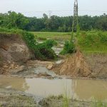झलहीमा कोशी पम्प नहरको बाँध भत्कियो, धान बालीमा क्षती