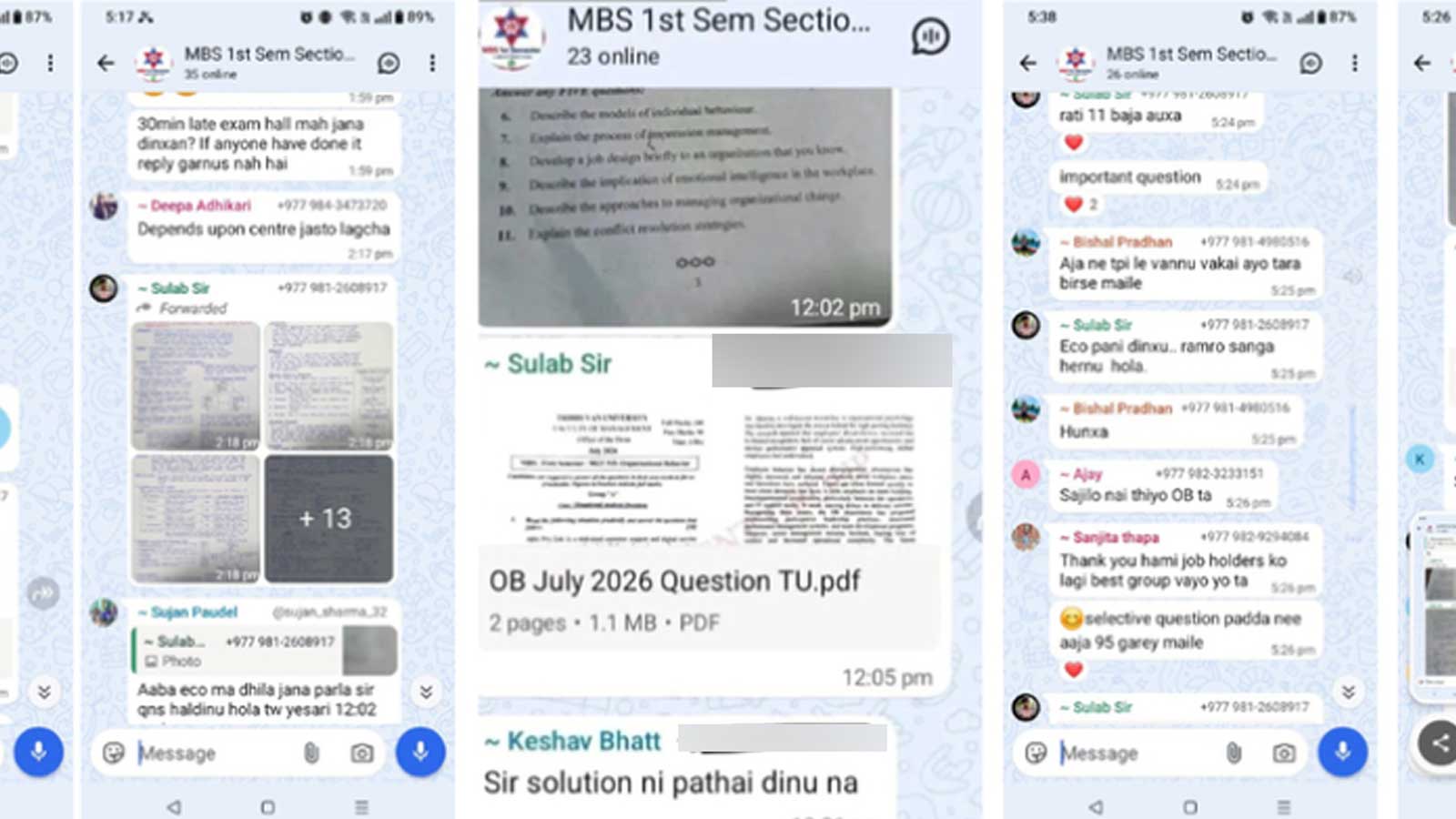 एक हजार २३ सदस्य रहेको ह्वाट्सएप ग्रुपबाट यसरी बाहिरिएको थियो एमबीएसको प्रश्नपत्र