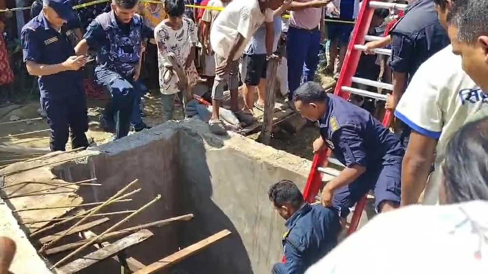 निर्माणाधीन सेफ्टी ट्याङ्कीमा गुम्सिएर तीन मजदुरको मृत्यु