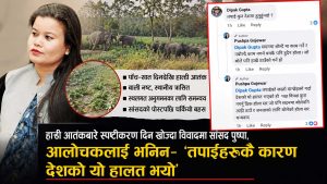 आलोचकसँग फेसबुकमै भिडिन् सांसद पुष्पा चौधरीः भनिन– तपाईं जस्तै मान्छेले देश बिगारे