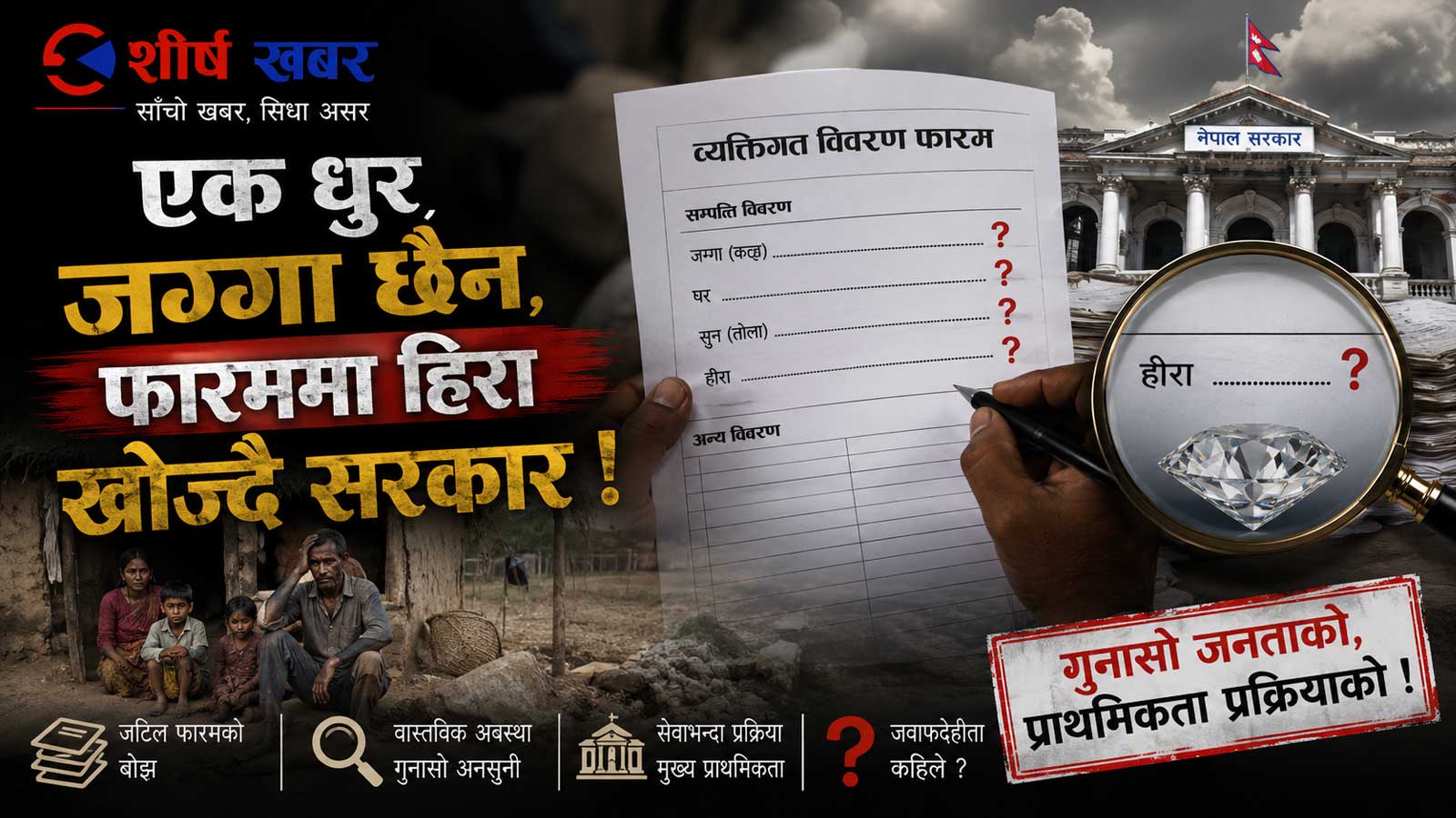 सुकुम्बासीको घाउमा नुनचुकः लालपूर्जा दिने होईन, हिराको विवरण बुझाउन आदेश