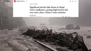 भोटेकोशीको बाढीबीच सीमानामा अर्को खतरः २० लाख घनमिटरको ताल, तीन दिनमा फुट्ने चेतावनी