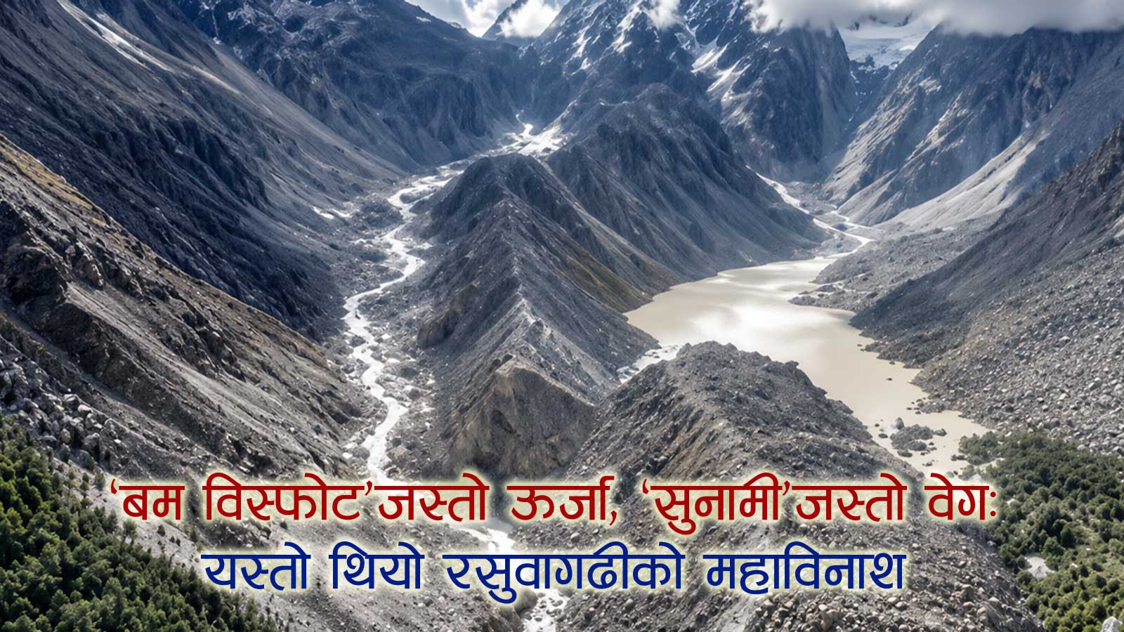रसुवागढी बाढीको डरलाग्दो वैज्ञानिक तथ्यः नदी उर्लिएको होइन, हिमाल खसेको थियो