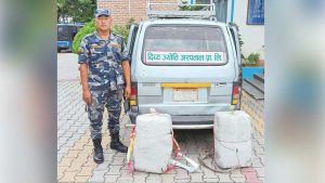 विराटनगरस्थित दिव्यज्योती अस्पतालको भ्यानबाट ६० किलो गाँजा बरामद
